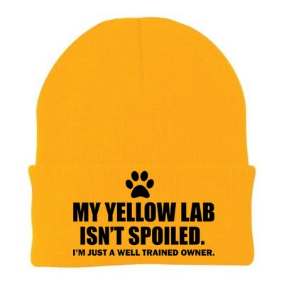 My Yellow Lab Isn't Spoiled Knit Cap Winter Beanie