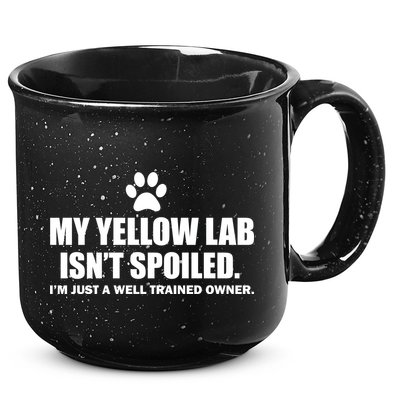 My Yellow Lab Isn't Spoiled 15oz Campfire Ceramic Mug