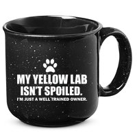 My Yellow Lab Isn't Spoiled 15oz Campfire Ceramic Mug