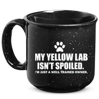 My Yellow Lab Isn't Spoiled 15oz Campfire Ceramic Mug