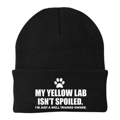 My Yellow Lab Isn't Spoiled Knit Cap Winter Beanie