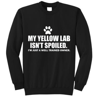 My Yellow Lab Isn't Spoiled Tall Sweatshirt