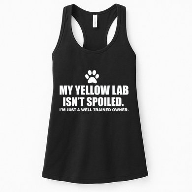 My Yellow Lab Isn't Spoiled Womens Tank Top