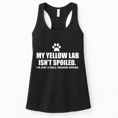 My Yellow Lab Isn't Spoiled Womens Tank Top