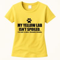 My Yellow Lab Isn't Spoiled Womens T-Shirt