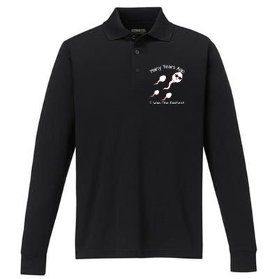 Many Years Ago I Was The Fastest Funny Performance Long Sleeve Polo