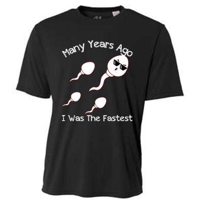 Many Years Ago I Was The Fastest Funny Cooling Performance Crew T-Shirt