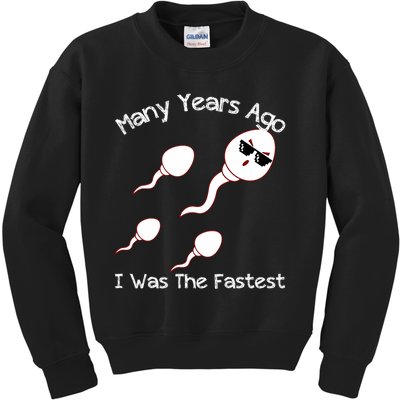 Many Years Ago I Was The Fastest Funny Kids Sweatshirt