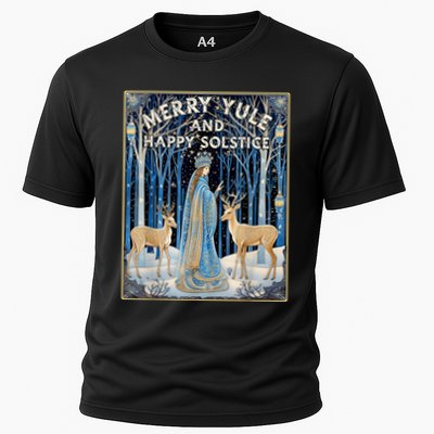 Merry Yule And Happy Winter Solstice Deer Christmas Gothic Performance Shirt