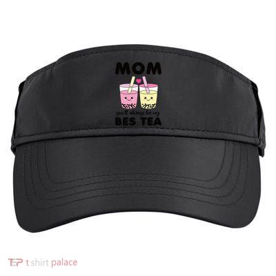 Mom You'll Always Be My Bes Tea Besties Cute Bubble Tea Boba Meaningful Gift Adult Drive Performance Visor