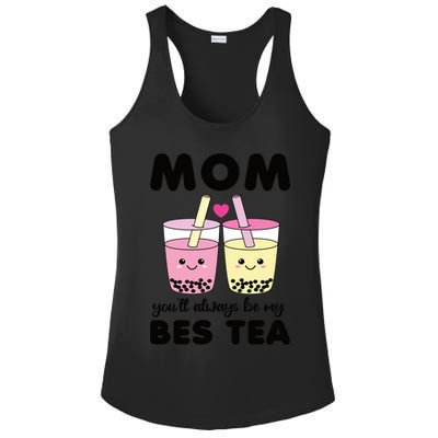 Mom You'll Always Be My Bes Tea Besties Cute Bubble Tea Boba Meaningful Gift Ladies PosiCharge Competitor Racerback Tank