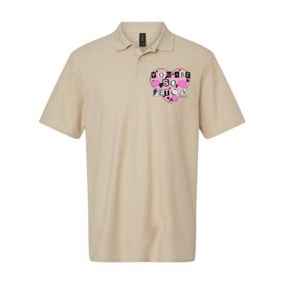 Mean You Are So Fetch Valentine's Day Heart Softstyle Adult Sport Polo