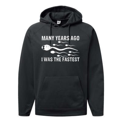 Many Years Ago I Was The Fastest V Performance Fleece Hoodie