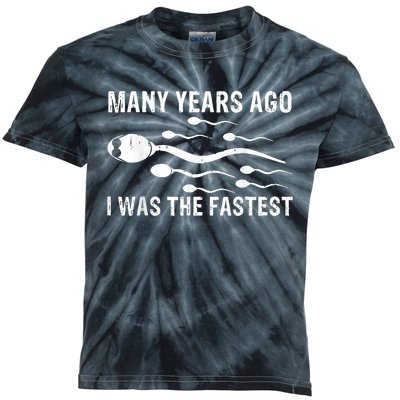 Many Years Ago I Was The Fastest V Kids Tie-Dye T-Shirt