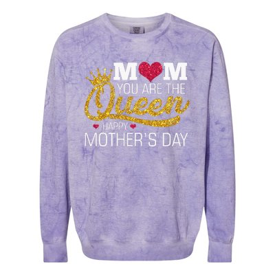 Mom You Are The Queen Colorblast Crewneck Sweatshirt