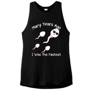 Many Years Ago I Was The Fastest Funny Ladies PosiCharge Tri-Blend Wicking Tank