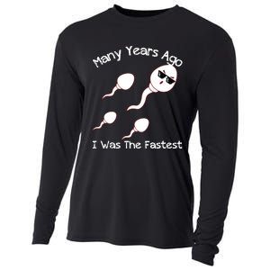 Many Years Ago I Was The Fastest Funny Cooling Performance Long Sleeve Crew