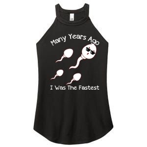 Many Years Ago I Was The Fastest Funny Women's Perfect Tri Rocker Tank