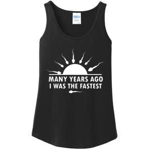 Many Years Ago I Was The Fastest Funny Sarcastic Ladies Essential Tank