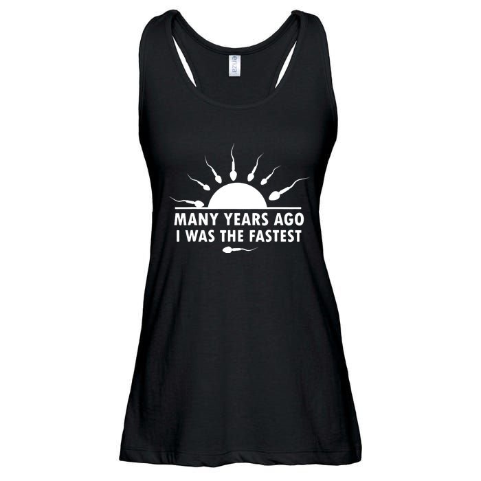 Many Years Ago I Was The Fastest Funny Sarcastic Ladies Essential Flowy Tank