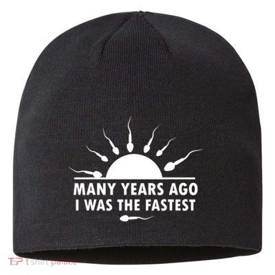 Many Years Ago I Was The Fastest Funny Sarcastic Sustainable Beanie