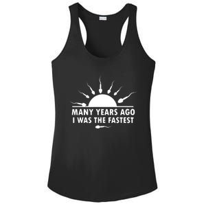 Many Years Ago I Was The Fastest Funny Sarcastic Ladies PosiCharge Competitor Racerback Tank