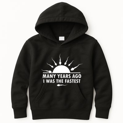 Many Years Ago I Was The Fastest Funny Sarcastic Kids Hoodie