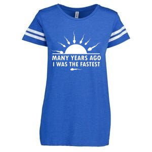 Many Years Ago I Was The Fastest Funny Sarcastic Enza Ladies Jersey Football T-Shirt