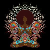 Meditation Yoga Afro Woman Polo