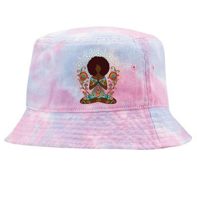 Meditation Yoga Afro Woman Tie-Dyed Bucket Hat