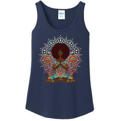 Meditation Yoga Afro Woman Ladies Essential Tank