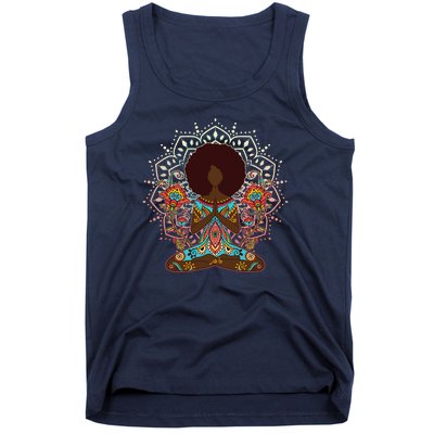 Meditation Yoga Afro Woman Tank Top