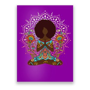 Meditation Yoga Afro Woman Poster