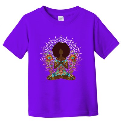 Meditation Yoga Afro Woman Toddler T-Shirt