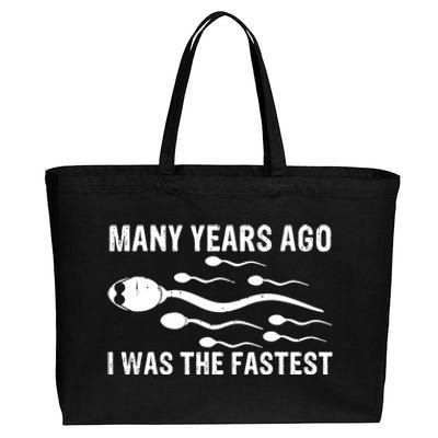 Many Years Ago I Was The Fastest Cotton Canvas Jumbo Tote