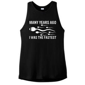 Many Years Ago I Was The Fastest Ladies PosiCharge Tri-Blend Wicking Tank