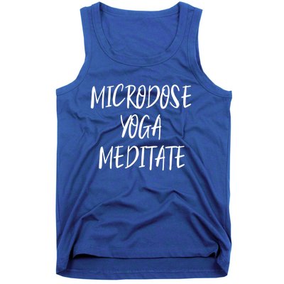 Microdose Yoga And Meditate Gift Funny Magic Psilocybin Mushroom Gift Tank Top