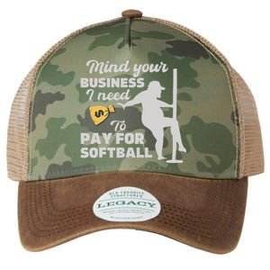 Mind Your Business I Need Money To Pay For Softball Legacy Tie Dye Trucker Hat