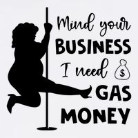 Mind Your Business I Need Gas Money Funny USA-Made Doggie Bandana