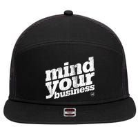 Mind Your Business 7 Panel Mesh Trucker Snapback Hat