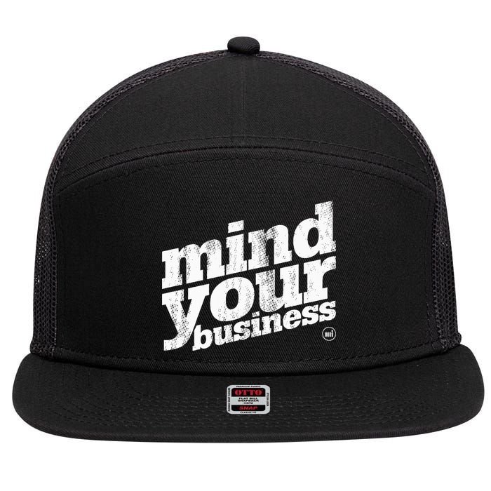 Mind Your Business 7 Panel Mesh Trucker Snapback Hat