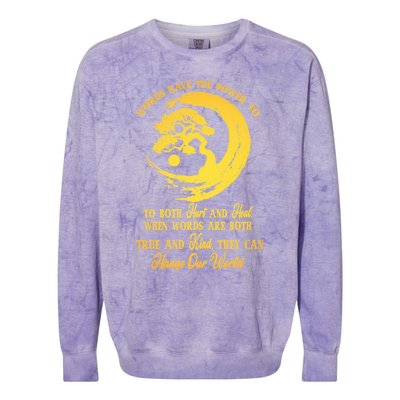 Meditation Yoga Bonsai Zen Enso Circle Goa Karma Om Cool Gift Colorblast Crewneck Sweatshirt