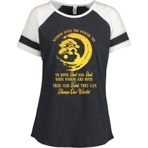 Meditation Yoga Bonsai Zen Enso Circle Goa Karma Om Cool Gift Enza Ladies Jersey Colorblock Tee