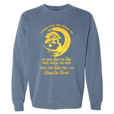 Meditation Yoga Bonsai Zen Enso Circle Goa Karma Om Cool Gift Garment-Dyed Sweatshirt