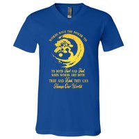 Meditation Yoga Bonsai Zen Enso Circle Goa Karma Om Cool Gift V-Neck T-Shirt