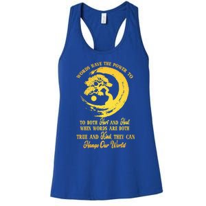 Meditation Yoga Bonsai Zen Enso Circle Goa Karma Om Cool Gift Women's Racerback Tank