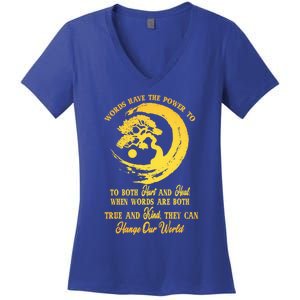 Meditation Yoga Bonsai Zen Enso Circle Goa Karma Om Cool Gift Women's V-Neck T-Shirt