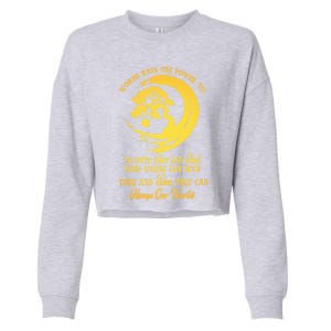 Meditation Yoga Bonsai Zen Enso Circle Goa Karma Om Cool Gift Cropped Pullover Crew