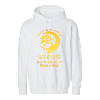 Meditation Yoga Bonsai Zen Enso Circle Goa Karma Om Cool Gift Garment-Dyed Fleece Hoodie