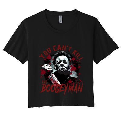 Michael You Cant Kill Boogeyman Michael Horror Night Halloween Crop Top